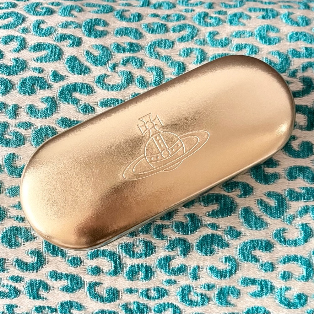 VIVIENNE WESTWOOD Gold Metallic Orb Sunglasses Case